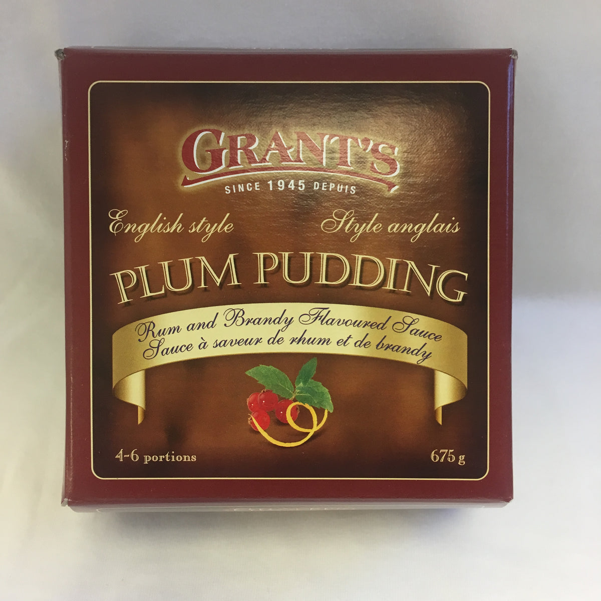Plum Pudding with sauce, in a box (Grant’s), 675g Grant’s Bakery
