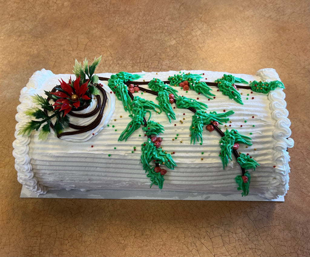 Decorated Cake: Christmas Log