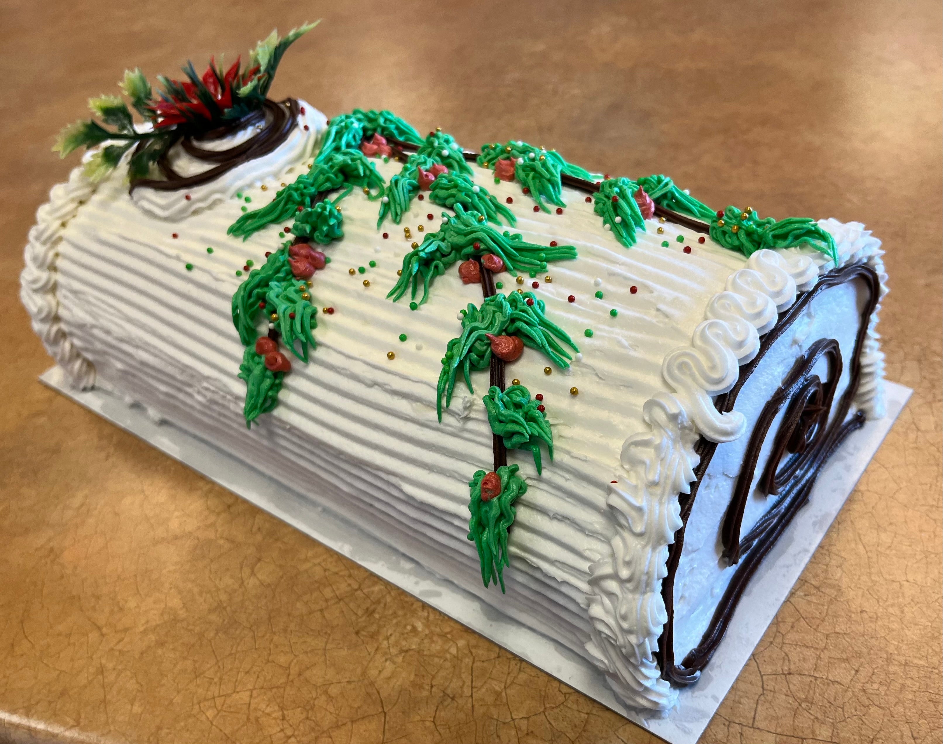 Decorated Cake: Christmas Log