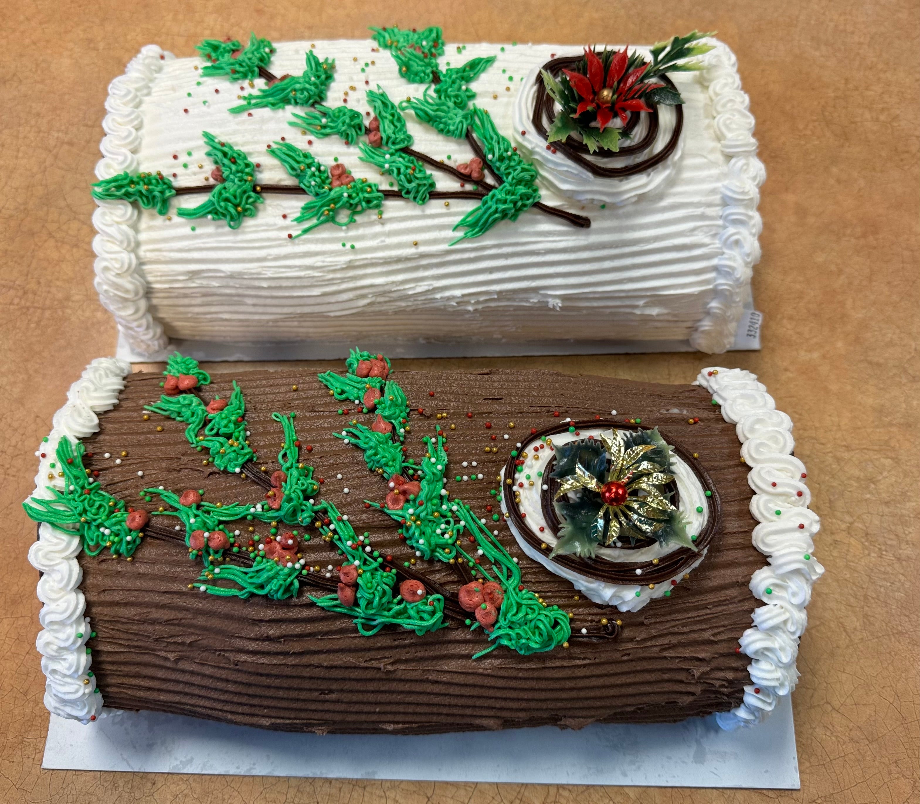 Decorated Cake: Christmas Log